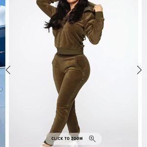 Fashion Nova Velour Set